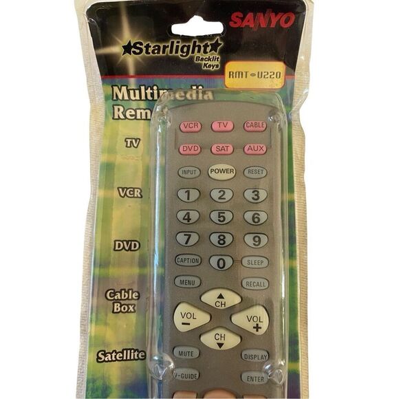 Sanyo Starlight Rmt U220 Multimedia Remote Backlit Keys - Picture 4 of 10